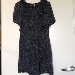 Blue Flowy printed dress